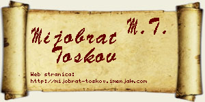 Mijobrat Toškov vizit kartica